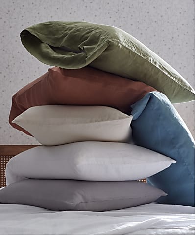 stack of colorful pillows