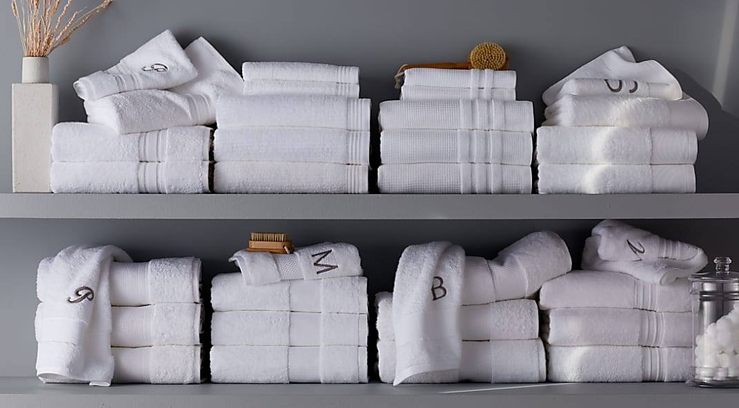 stacks of white towels