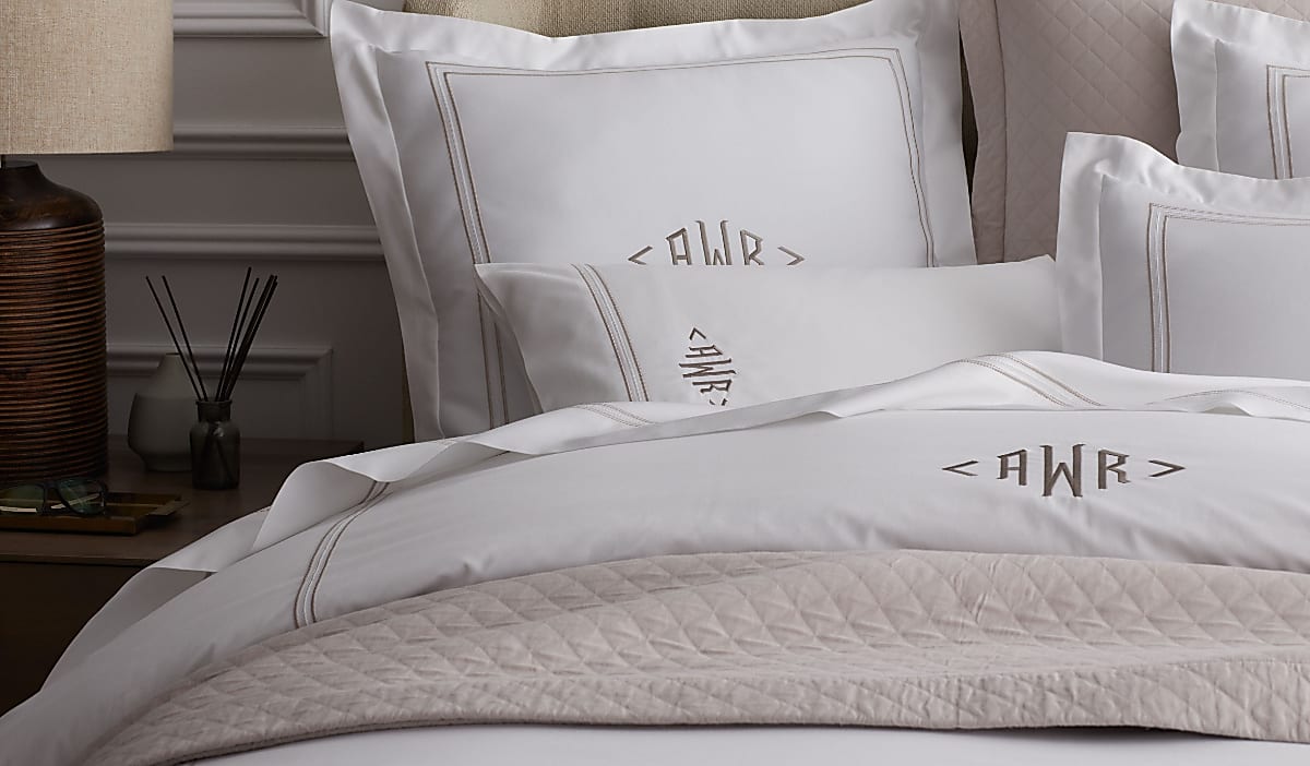 white hotel quality bedding