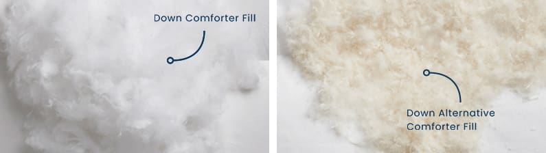 down comforter fill and alternative comforter fill