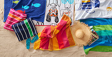 COTTON TERRY BEACH TOWELS