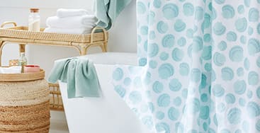 COMPANY COTTON™ SHELLS PERCALE SHOWER CURTAIN