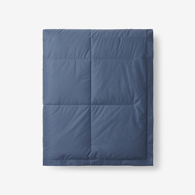 The Company Store Premium Down Throw Blanket In Smoke Blue