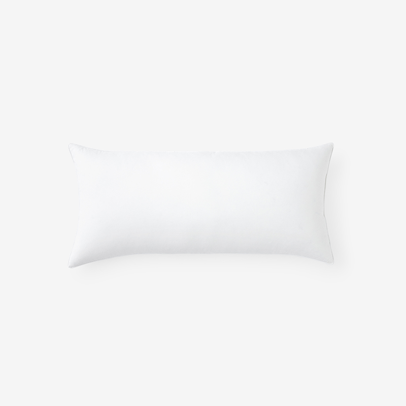 The Company Store Feather And Down Lumbar Pillow Insert In White