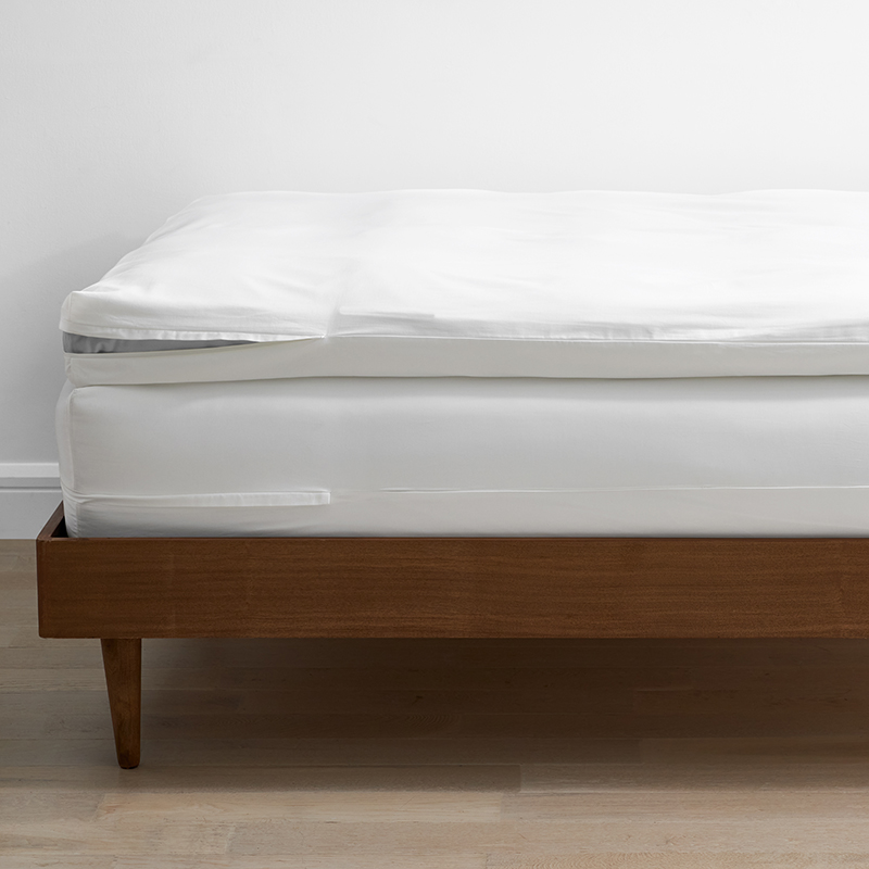 Organic Cotton Sateen Mattress Topper Protector - King