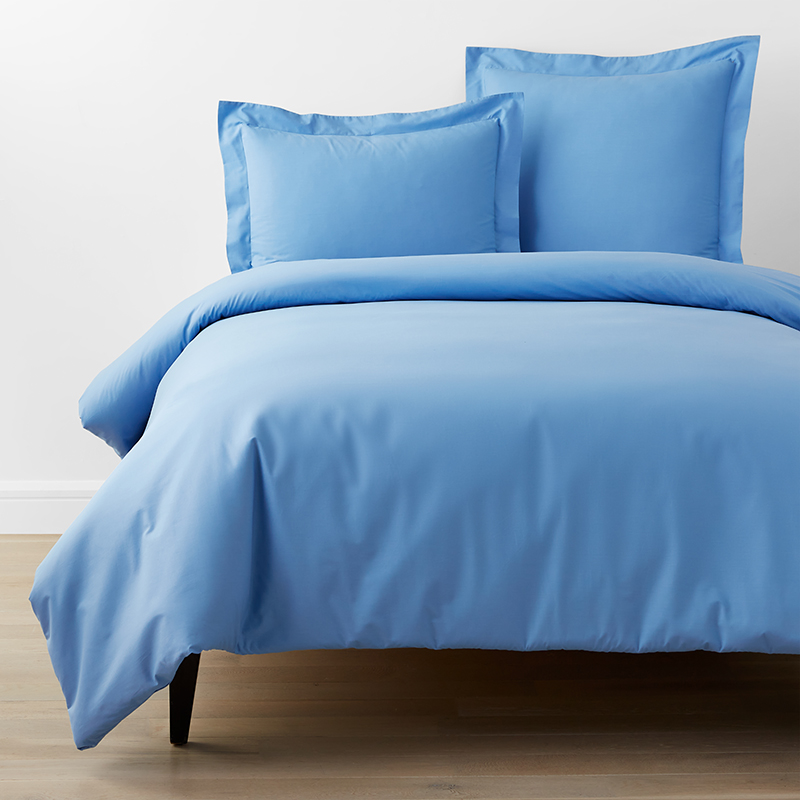 THE COMPANY STORE CLASSIC COOL ORGANIC COTTON PERCALE SOLID DUVET COVER