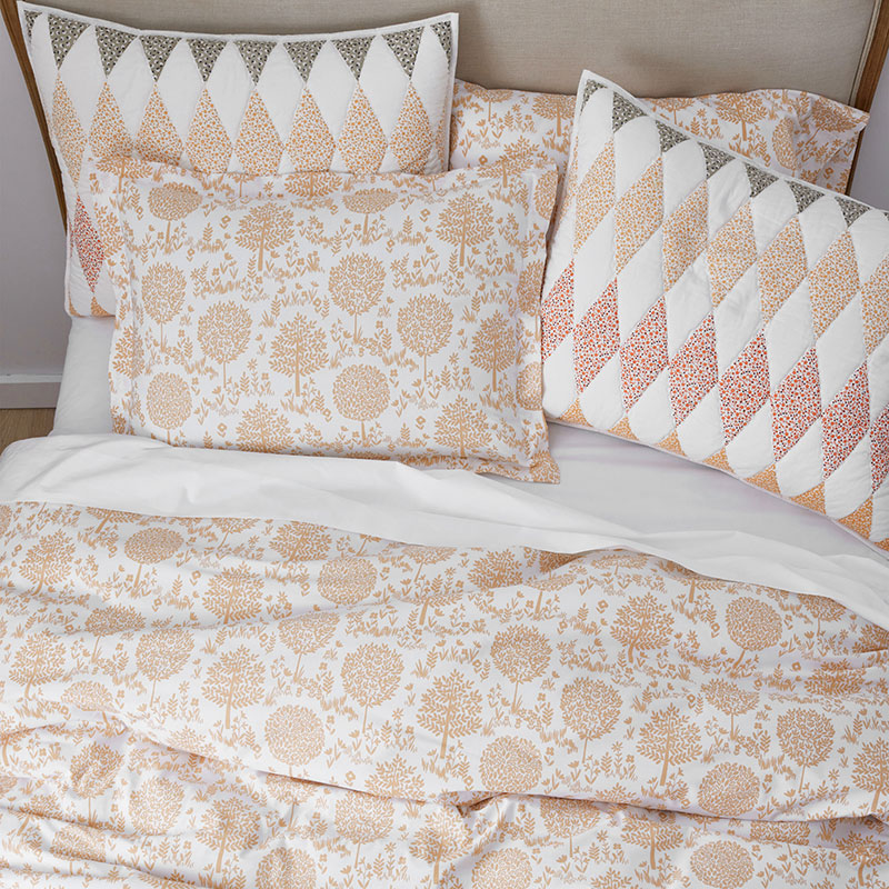 Wild Flower Blush Print Duvet Cover Set