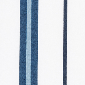 Vertical Stripes Classic Cool Organic Cotton Percale Duvet Cover Set - Blue, Twin/Twin XL