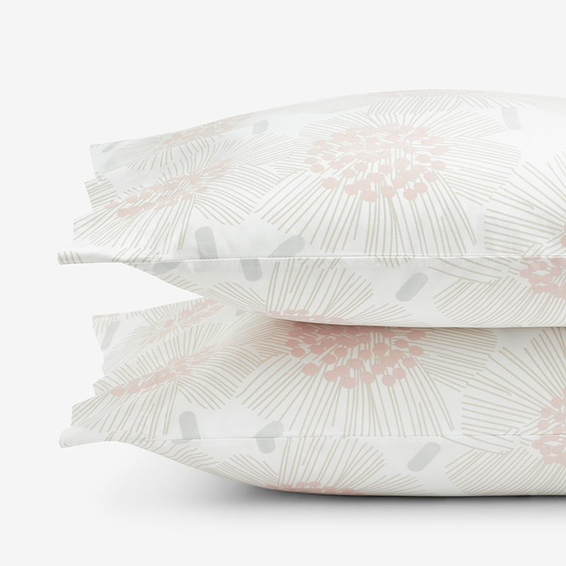 Flower Burst Classic Cool Organic Cotton Percale Pillowcases
