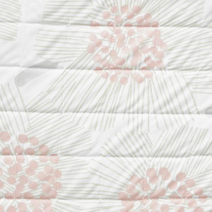 Flower Burst Classic Cool Organic Cotton Percale Quilted Reversible Sherpa Stroller Blanket - Pink