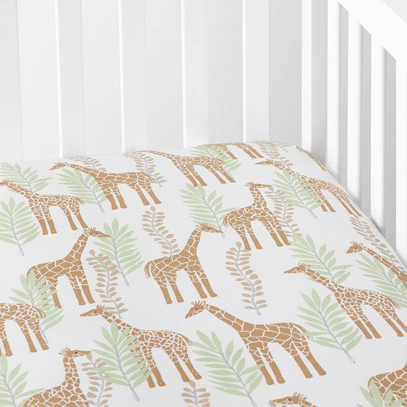 Giraffe print sales crib sheet