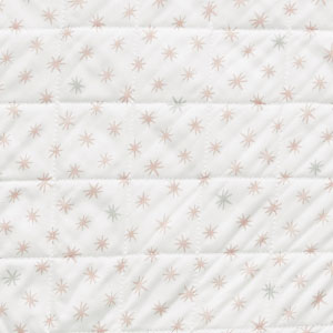 Ditsy Star Classic Cool Organic Cotton Percale Quilted Reversible Sherpa Stroller Blanket - Pink