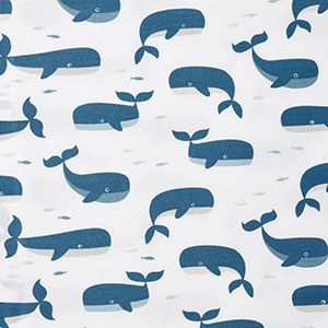 Whale School Classic Cool Organic Cotton Percale Sham - Blue, Toddler