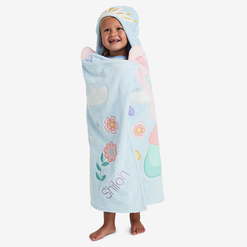 Kids Cotton Terry Hooded Towel - Garden Fairy | The Company Store