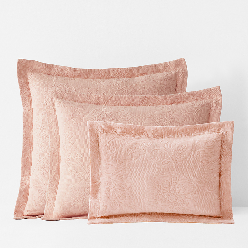 The Company Store Putnam Cotton Matelassé Sham In Coral
