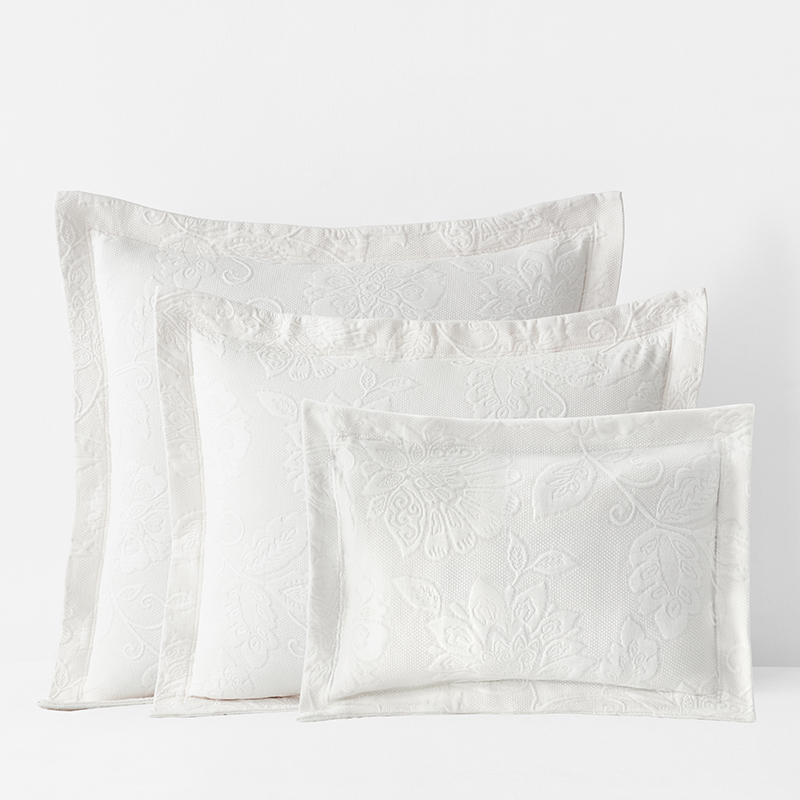 The Company Store Putnam Cotton Matelassé Sham In Ivory