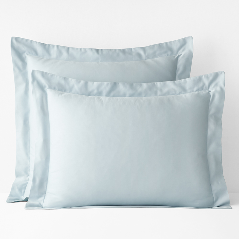 The Company Store Premium Smooth Egyptian Cotton Sateen Sham In Sky Blue
