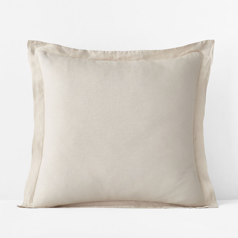 The Company Store Premium Breathable Relaxed Linen Sham In Beige