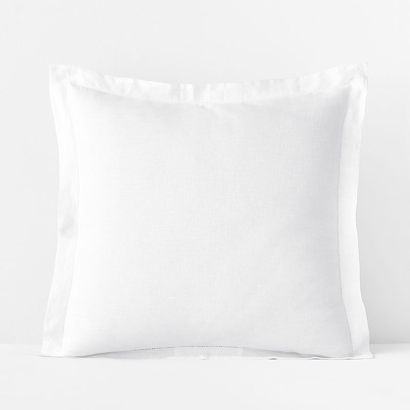 The Company Store Premium Breathable Relaxed Linen Sham In White
