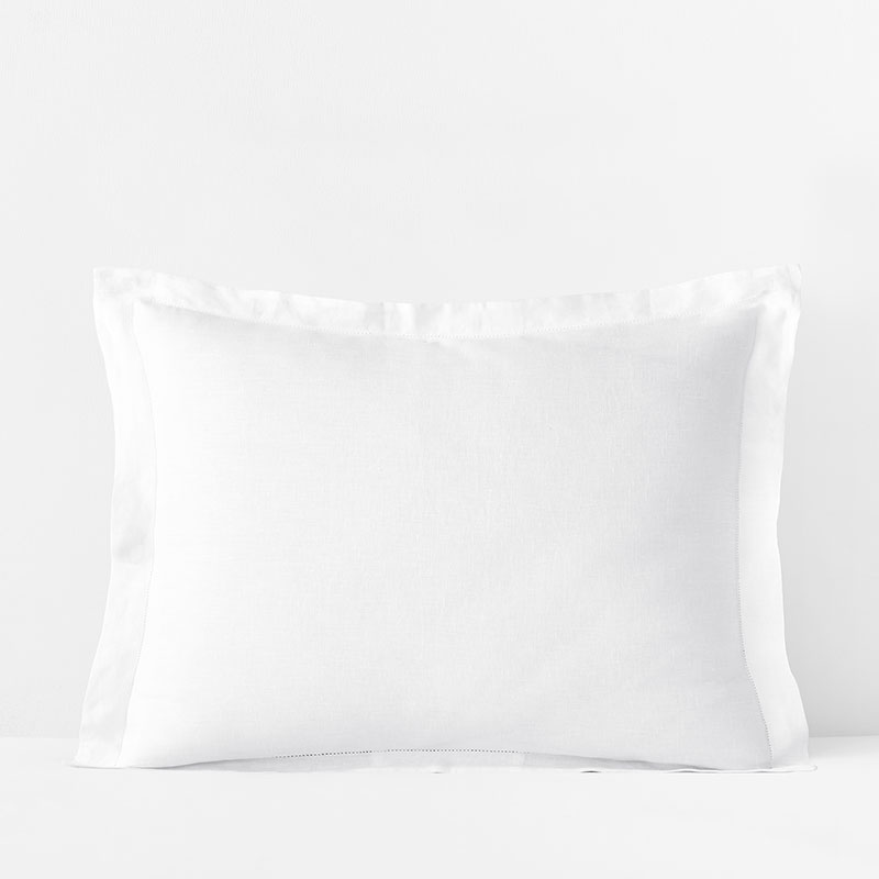 The Company Store Premium Breathable Relaxed Linen Sham In White