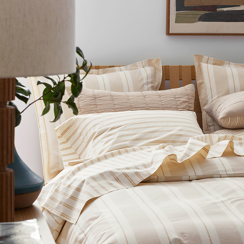 Tailored Stripes and Plaids Classic Cool Cotton Percale Flat Bed Sheet|63696