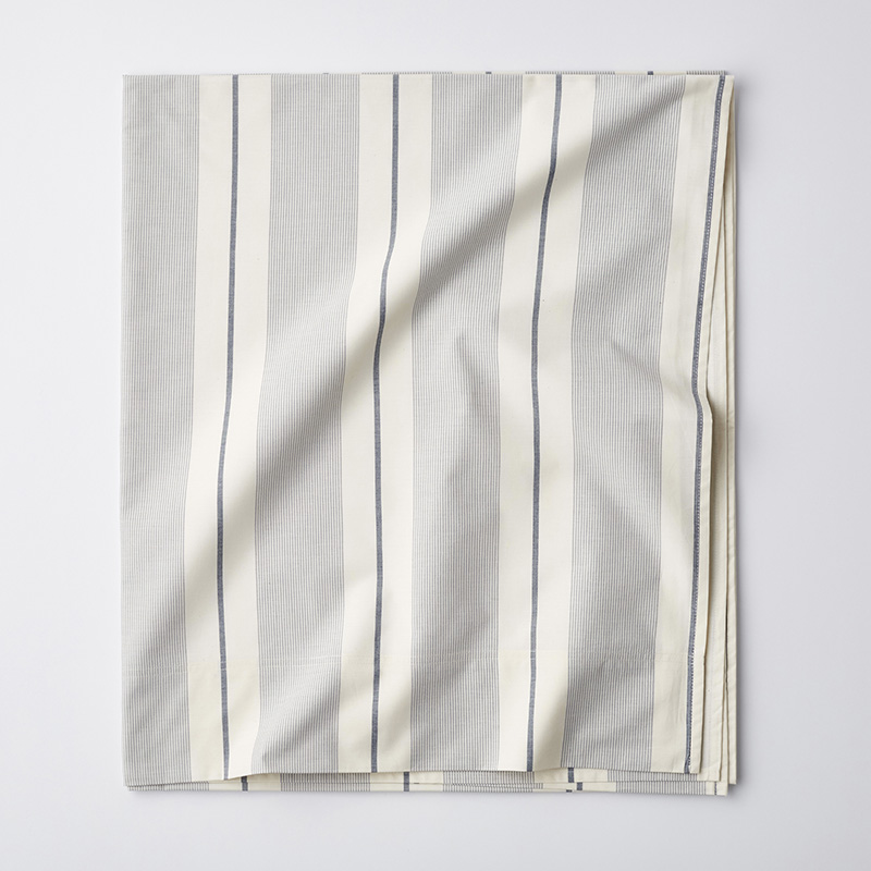 THE COMPANY STORE WIDE STRIPE CLASSIC COOL COTTON PERCALE FLAT BED SHEET