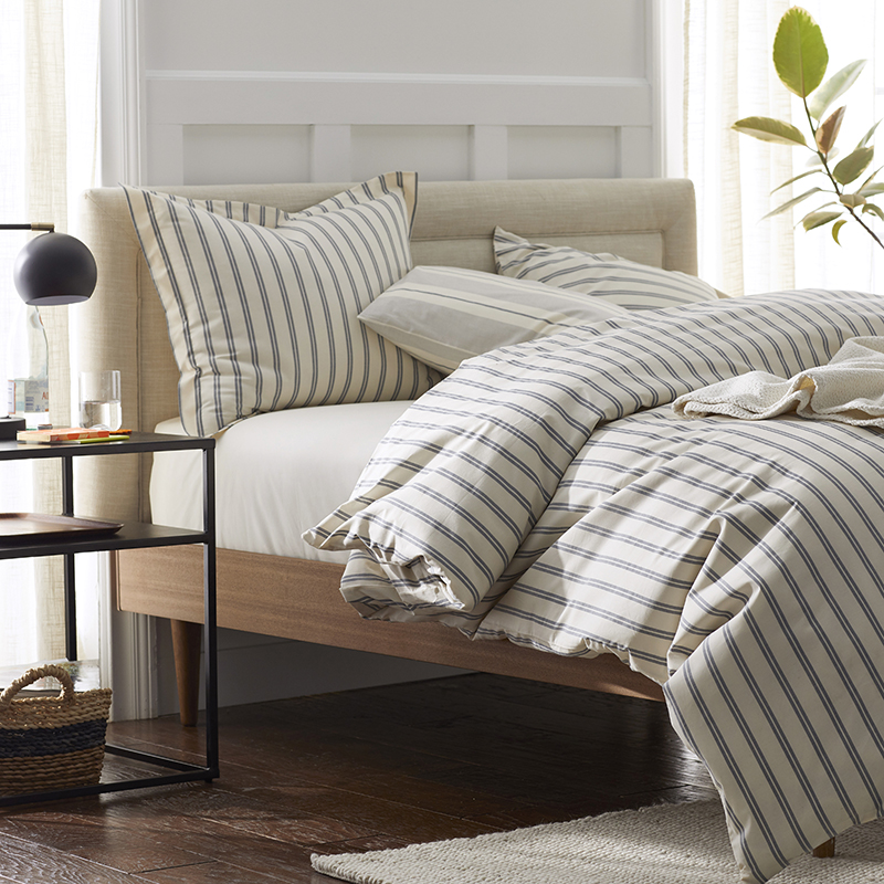 Tailored Stripes and Plaids Classic Cool Cotton Percale Flat Bed Sheet|59666