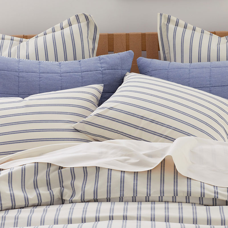 Tailored Stripes and Plaids Classic Cool Cotton Percale Flat Bed Sheet|59666