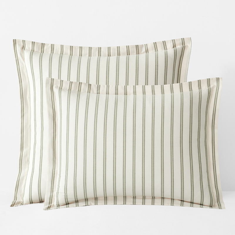 Ticking Stripe Yarn-Dyed Percale king Sham | The Company Store