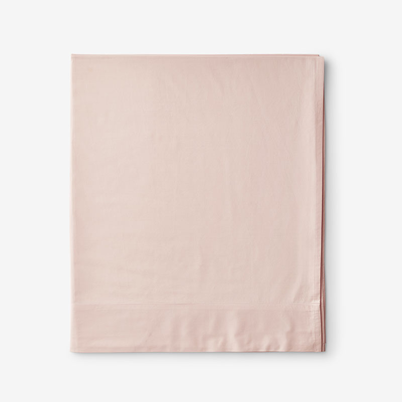 The Company Store Classic Cool Cotton Percale Flat Bed Sheet In Pink