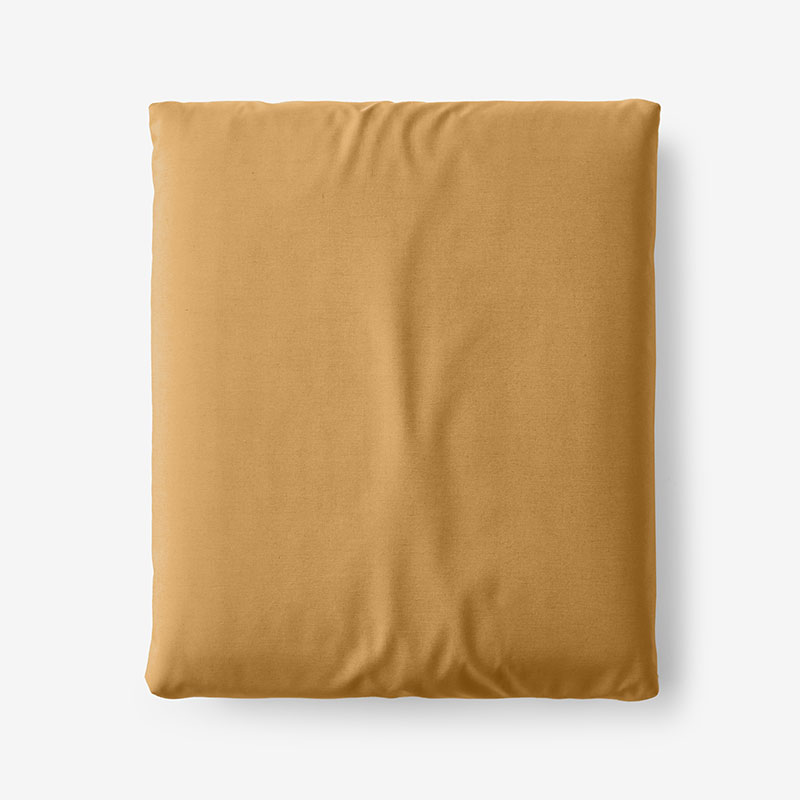 The Company Store Classic Cool Cotton Percale Fitted Bed Sheet In Orange/coral