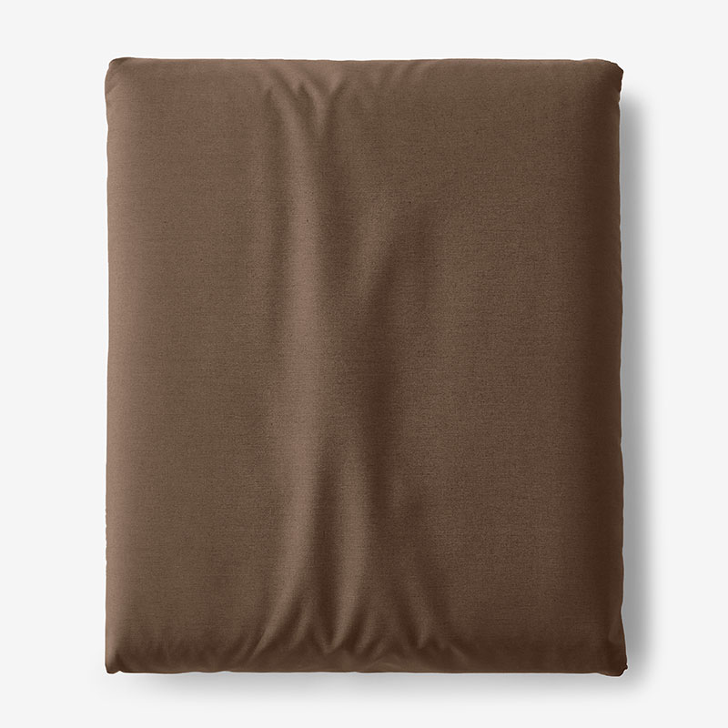 The Company Store Classic Cool Cotton Percale Fitted Bed Sheet In Brown