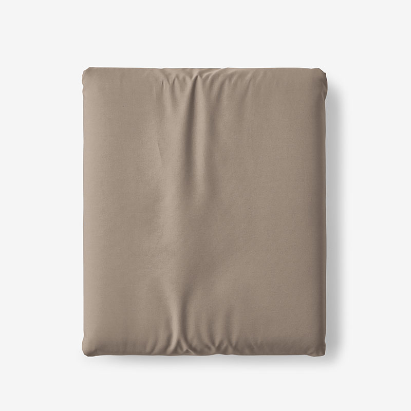 The Company Store Classic Cool Cotton Percale Fitted Bed Sheet In Brown