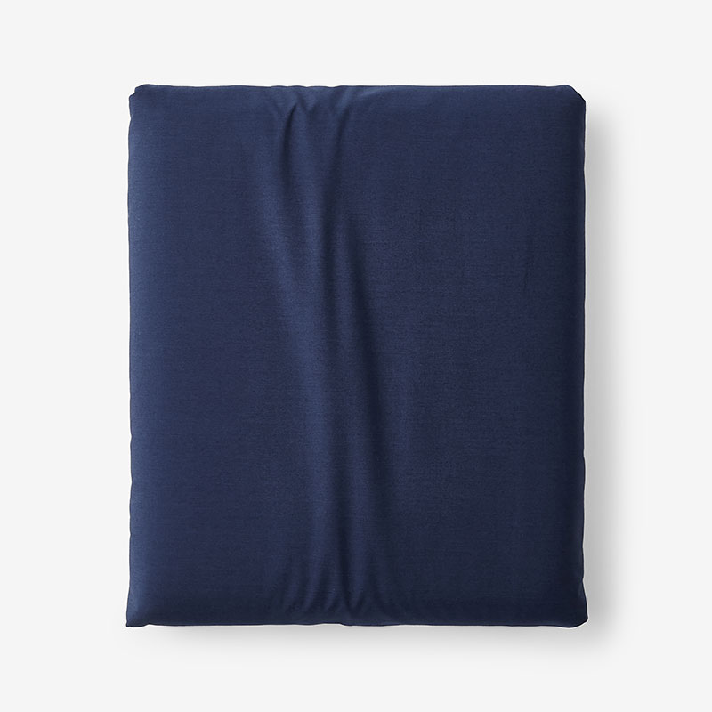 The Company Store Classic Cool Cotton Percale Fitted Bed Sheet In Blue