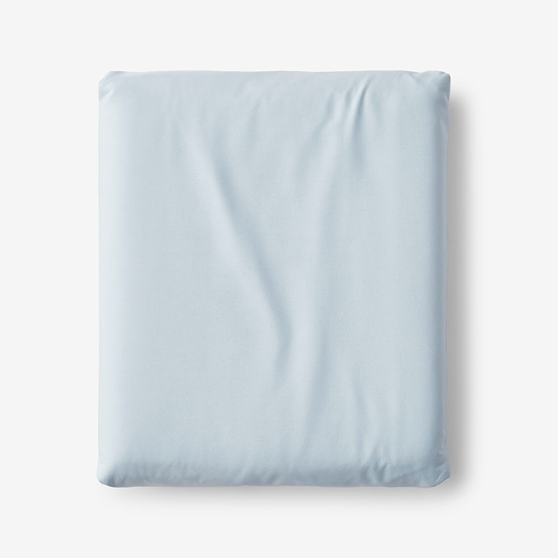The Company Store Classic Cool Cotton Percale Fitted Bed Sheet In Pale Blue