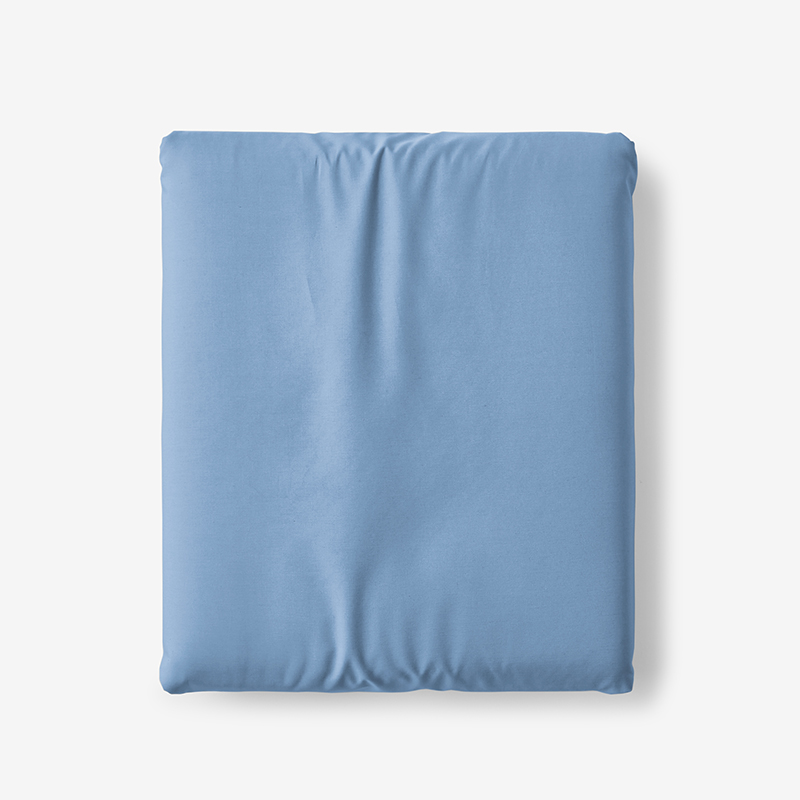 The Company Store Classic Cool Cotton Percale Fitted Bed Sheet In Porcelain Blue