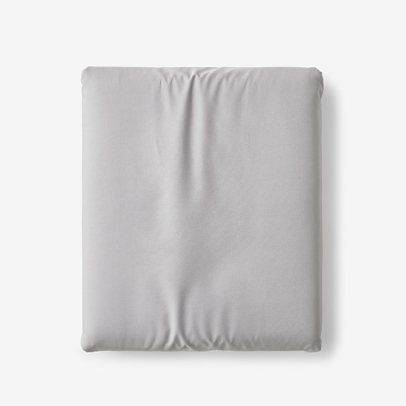 The Company Store Classic Cool Cotton Percale Deep Pocket Fitted Bed Sheet In Gray Smoke