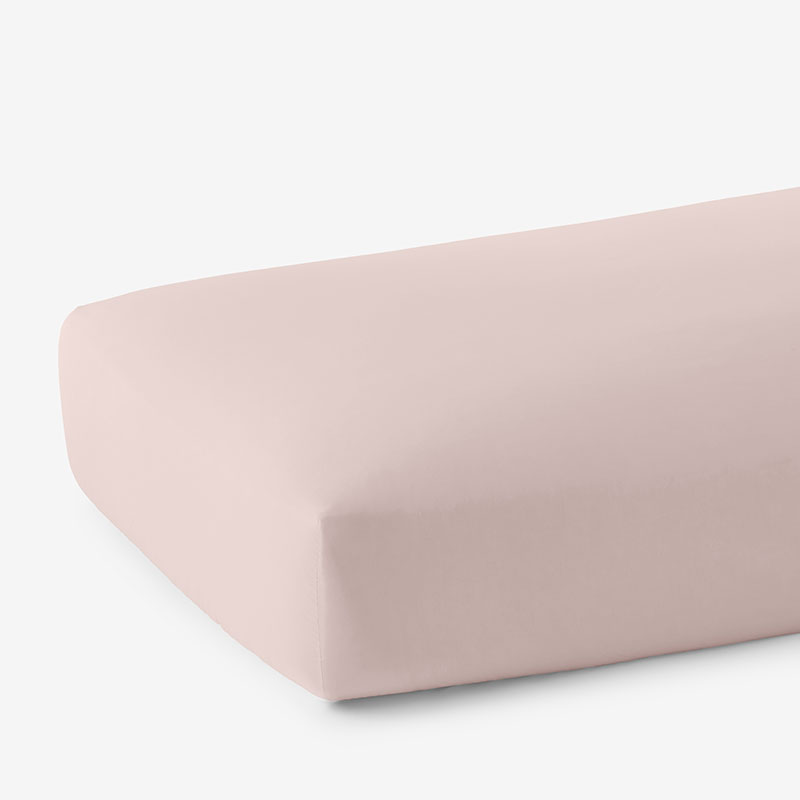 Classic Cool Cotton Percale Deep Pocket Fitted Bed Sheet - Peach Nectar, Queen