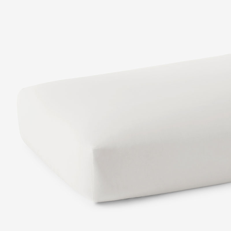 The Company Store Classic Cool Cotton Percale Fitted Bed Sheet In Ivory