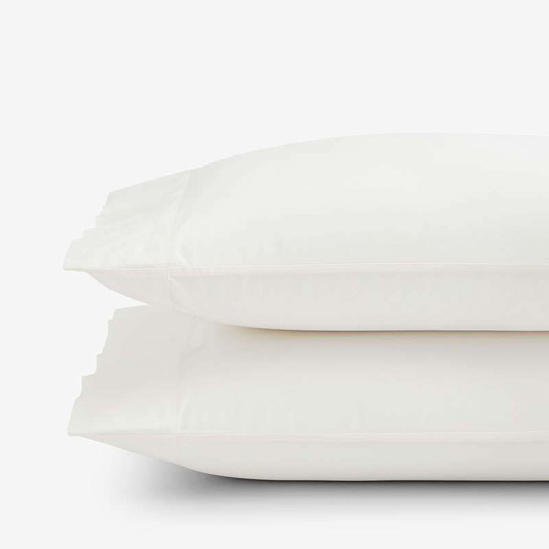 The Company Store Classic Cool Cotton Percale Pillowcase Set In Ivory