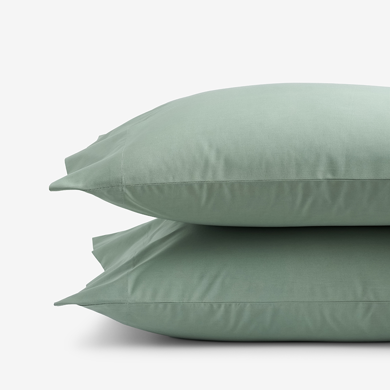 Classic Cool Cotton Percale Pillowcase Set - Thyme, Standard