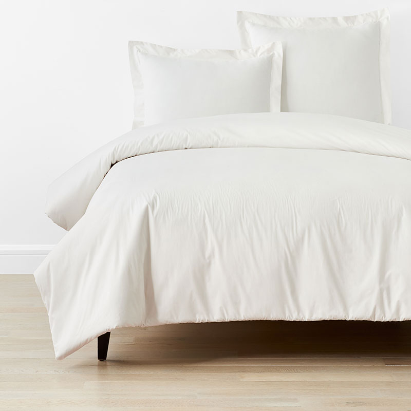 The Company Store Classic Cool Cotton Percale Bed Duvet Cover In Ivory