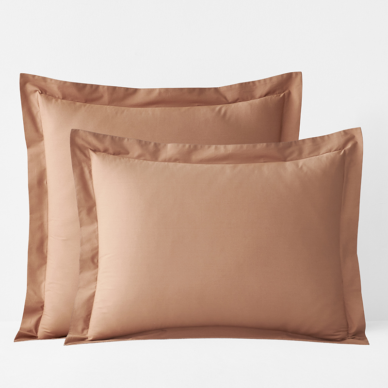 The Company Store Classic Cool Cotton Percale Sham In Orange/coral