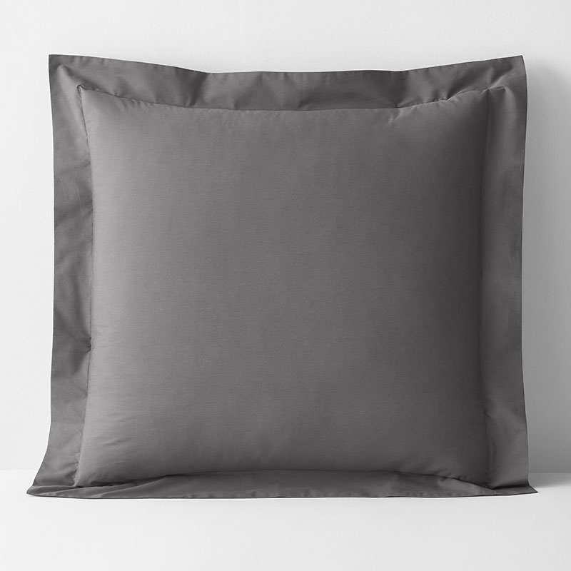 The Company Store Classic Cool Cotton Percale Sham In Gray