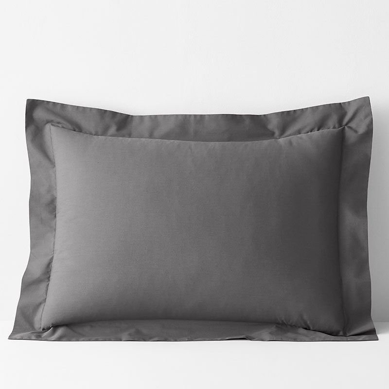 The Company Store Classic Cool Cotton Percale Sham In Gray