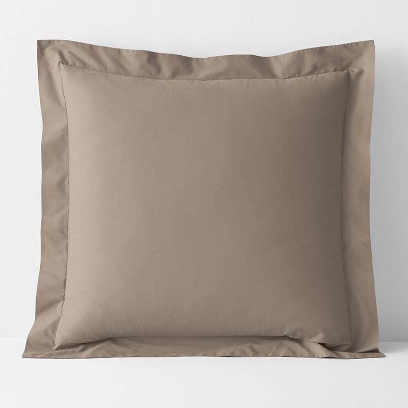 The Company Store Classic Cool Cotton Percale Sham In Brown