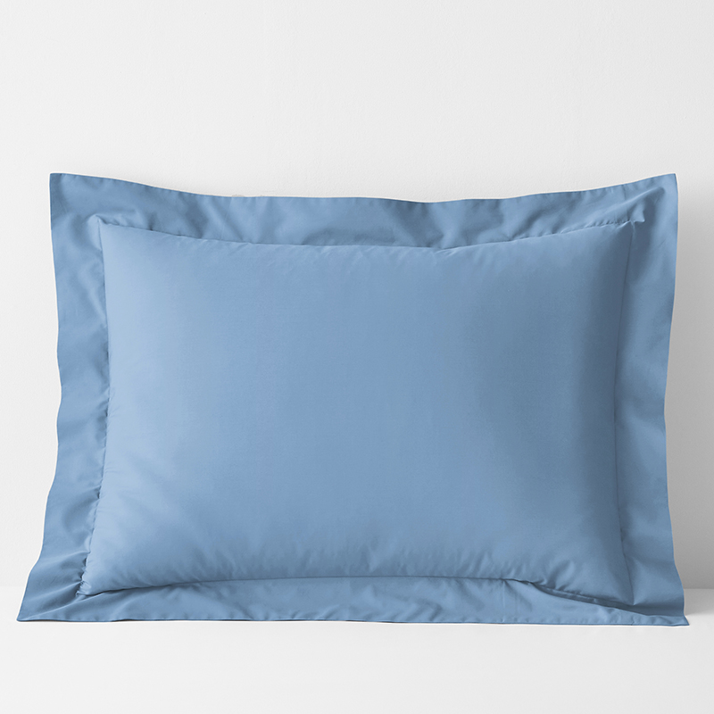 The Company Store Classic Cool Cotton Percale Sham In Porcelain Blue