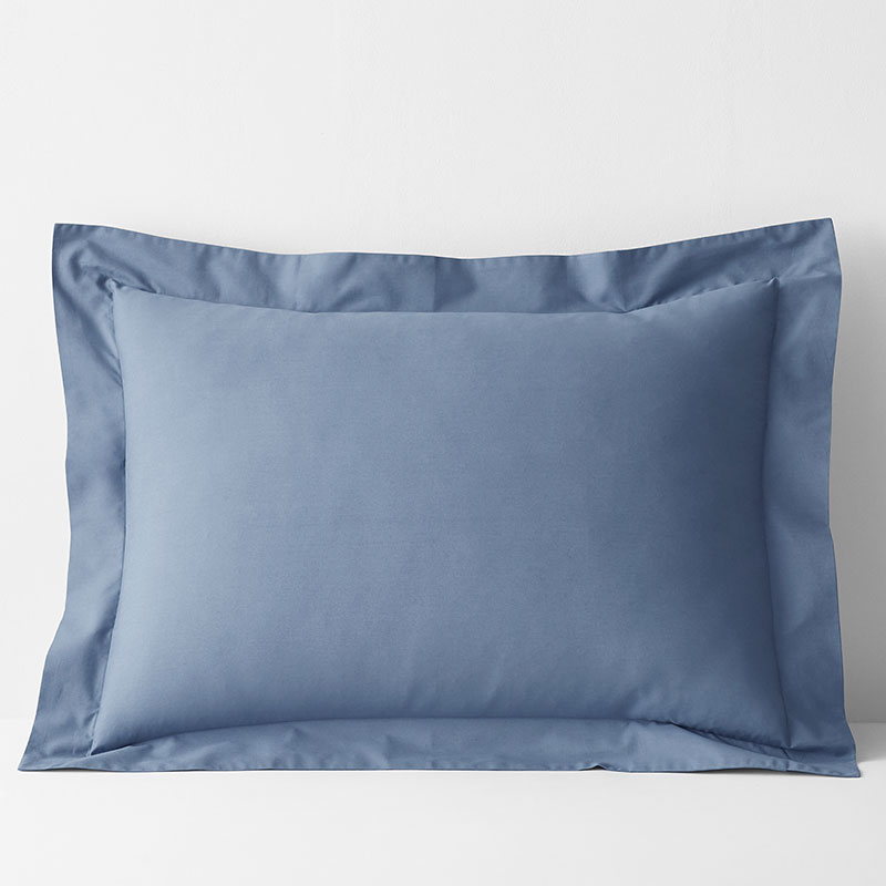 Classic Cool Cotton Percale Sham - Slate Blue, Standard
