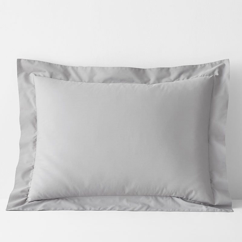 The Company Store Classic Cool Cotton Percale Sham In Gray Smoke