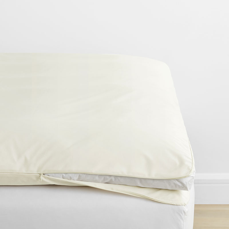 The Company Store Classic Cool Cotton Percale Featherbed Cover In Ivory